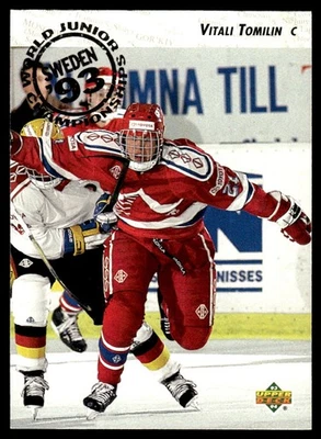 1993-94 Upper Deck #278 Vitali Tomilin Russia Rookie Hockey Card - Image 1 of 2
