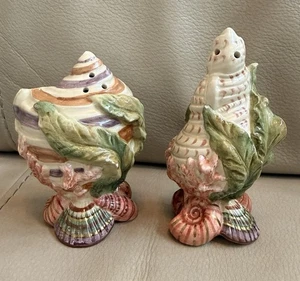 Fitz & Floyd Muschel Muschel Salz & Pfefferstreuer Strand Ozeana - Bild 1 von 7