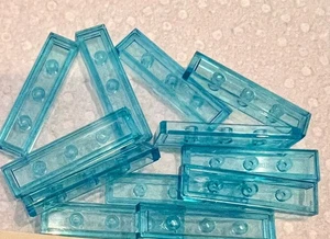 Lego: 100 translucent light blue tiles 1x4 - Picture 1 of 1