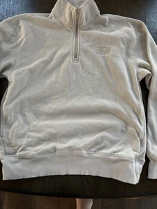 Mountain Hardwear Sweatshirt Women Small s cream/beige 1/4 Zip Long Sleeve EUC - Picture 1 of 7