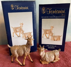 Figura Belén Cabra Fontanini 5 pulgadas Hecha en Italia (1 De pie -1 Descanso) - Imagen 1 de 13