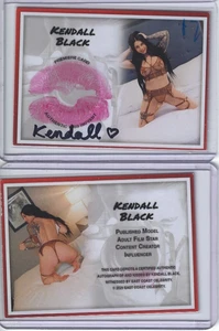 Tarjeta coleccionable Kendall negra firmada y besada actriz celebridad de la costa este modelo 17 - Imagen 1 de 1