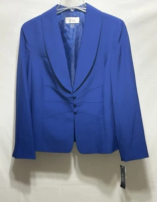 Blazer Le Suit azul crepúsculo para mujer 16 azul carrera oficina Foto 1 de 4