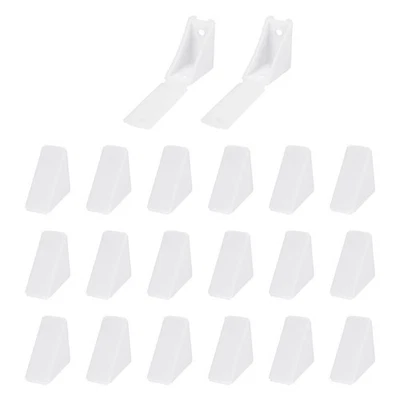 20 Stück Kunststoff Eckstreben 22 x 40 x 40 mm rechtwinklig Winkel weiß - Bild 1 von 4