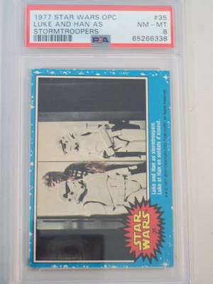 1977 O-Pee-Chee Star Wars Luke and Han as Stormtroopers # 35 PSA 8 NM-MT - Image 1 of 4