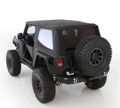 Smittybilt 9073235 Bowless Steel Combo Top w/Tinted Windows Black Diamond - Image 1 of 3