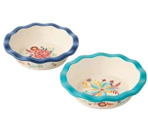 Dos (2) mujeres pioneras ~ RECUERDO FLORAL ~ 4,75" mini platos para pastel ~ gres - Imagen 1 de 7