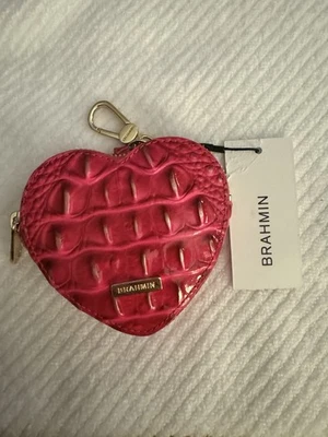 NUEVO CON ETIQUETAS Brahmin Corazón Bolsa Rosa Afecto Cartera Clip Monedero Foto 1 de 4