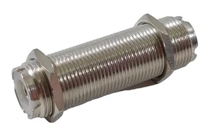 Workman UG-363-2 Double Female Barrel 2" Long CB Radio Coax Cable Connector - Picture 1 of 2