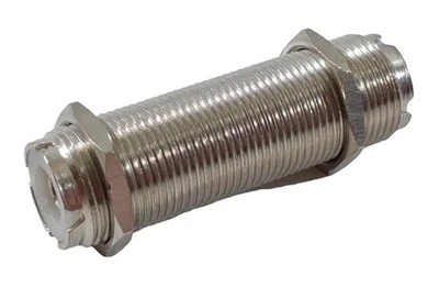 Workman UG-363-2 Double Female Barrel 2" Long CB Radio Coax Cable Connector - Image 1 of 2