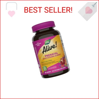 Nature's Way Alive! Пренатальные поливитаминные препараты на растительной основе DHA для здоровья ребенка Br - Изображение 1 из 2