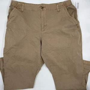 Old Navy OG Chino Pants Mens XL Brown Cargo Stretch Elastic Waist Casual New - Bild 1 von 10