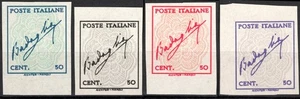 LUOGOTENENZA 1944 - Firma di Badoglio PROVA DI STAMPA (CON FILIGRANA) - Imagen 1 de 2
