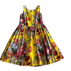 Ralph Lauren Polo Girl Floral Cotton Sateen Dress Size 12 - Picture 1 of 7