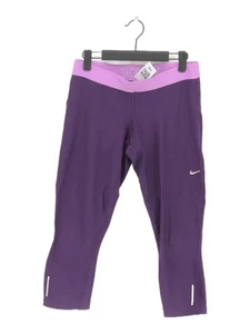 Nike Women's Leggings M Purple Polyester with Elastane Capri - Picture 1 of 7