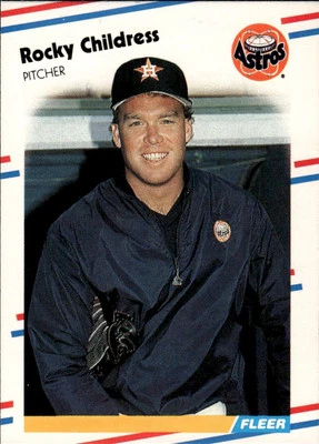 1988 Fleer #442 Rocky Childress Houston Astros Rookie - Image 1 of 2