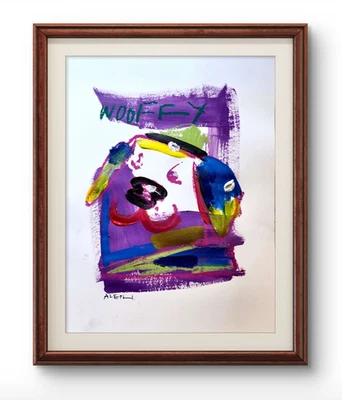 Papel de Pintura Expresionista Abstracto Arte Original Woofy 14x11 Foto 1 de 4