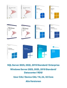 MS Windows SQL Server 2025 - 2022 - 2019 Standard / Enterprise / Datacenter /RDS - Bild 1 von 70