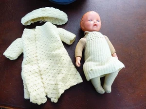 Vintage composite doll jointed arms and legs fabric body 28cm - Picture 1 of 9