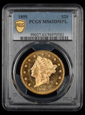 Золотая монета 1895 $20 Liberty PCGS MS63DMPL - Изображение 1 из 4
