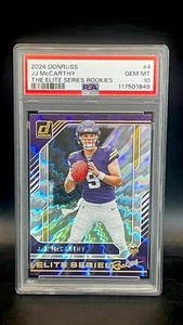 2024 Donruss JJ McCarthy The Elite Series Rookies PSA 10 RC #4 NFL Football Card - Picture 1 of 2