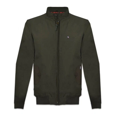 Lambretta Mens Khaki ShowerProof Classic Harrington MOD Scooter Jacket Coat - Image 1 of 3