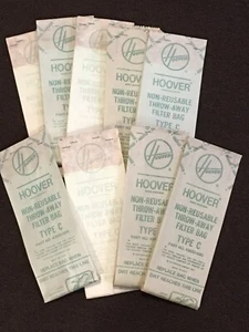 HOOVER Type C Disposable Paper Bags (Lot of 15) - Standard Filtration - Old Bags - Picture 1 of 2