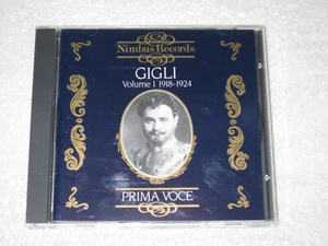 GIGLI - VOLUME 1: 1918-1924 (NIMBUS RECORDS PRIMA VOCE 1990 CD) - Picture 1 of 4