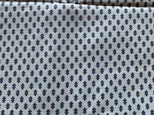 Vintage Laura Ashley cotton fabric remnant Owen Blue / Cream Patchwork Crafts - Picture 1 of 2