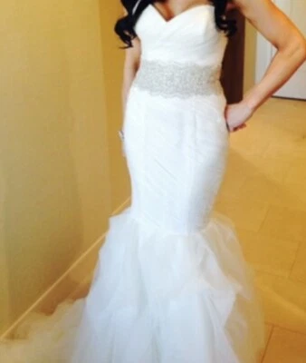 Vestido de novia Winnie Couture blanco antiguo talla 8. Funciona pequeño, 4/6 Foto 1 de 4