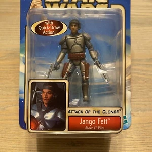 Figura AOTC Jango Fett Slave 1 Pilot 2002 Hasbro Star Wars Attack of the Clones - Imagen 1 de 19