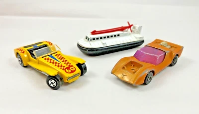 Lot of 3 Matchbox Superfast Lesney 71 Lotus 72 Hovercraft 73 Gruesome Twosome - Image 1 of 4