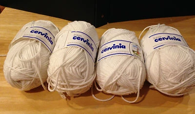 Lote 4 Fios Lane Cervinia MADRID 50g 105m Cor #2000 Branco Acrílico/Viscose - Imagem 1 de 4