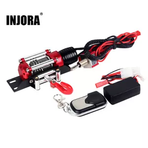 INJORA Metal Winch w/ Wireless Remote Controller & Receiver for 1/10 RC Crawler - Picture 1 of 7