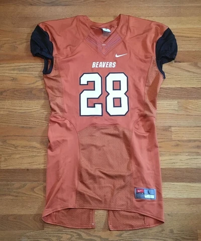 Nike Oregon State Beavers Football Game Jersey Orange Black 615735 Cap Sleeve Cover