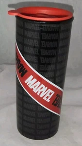 Disney Parks Marvel Black Red & White Ceramic Tumbler w/Red Lid NEW - Picture 1 of 7