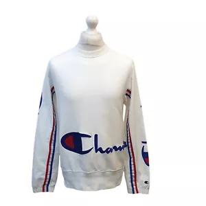 Vintage Champion Sweatshirt Solid White Pullover Men's Size L - Picture 1 of 5