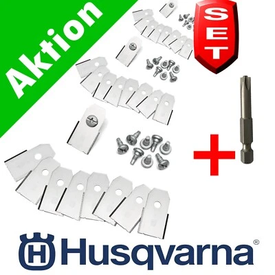 Original Husqvarna Automower Longlife Messer ( Klingen ) 45 Stück + Messer Bit - Bild 1 von 2