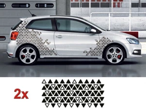 D1 Sticker Set Triangle Polygon suitable for All Cars Tuning Sticker Decals - Picture 1 of 2