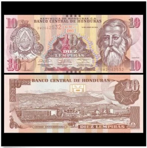 Honduras Banknote 10 Lempiras 2014 (UNC) 全新 洪都拉斯 10伦皮拉 纸币 (OFFER) - Picture 1 of 1