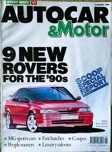 AUTOCAR MAGAZINE 03-JAN-90 - Toyota Celica, Land Rover Discovery V8, Concerto - Picture 1 of 2