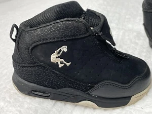 SHAQ Black Zip Up High Top Basketball Shoes Athletic Sneakers Size 8 Toddler - Picture 1 of 5