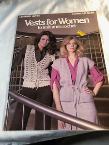 Leasure Arts, Vests for Women to Knit and Crochet, Leaflet #141 - Picture 1 of 4
