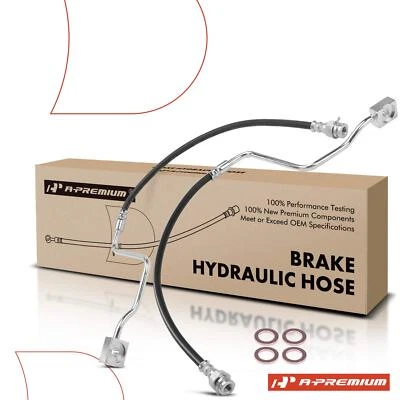 Manguera hidráulica de freno delantero A-Premium 2x para Ford F Super Duty 1989-1994 F53 F59 Foto 1 de 4