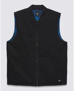 Nuevo chaleco reversible para hombre Vans Talbot negro/azul verdadero talla mediana - Imagen 1 de 5