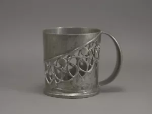Liberty & Co Archibald Knox Tudric Mug Frame Glass #0534 Art Nouveau - Picture 1 of 7