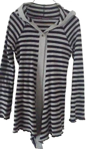 Waterfall Jacket Hooded Striped Thermal Jacket Junior Size Small Striped Hoodie - Picture 1 of 11