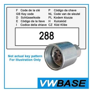 Llave de tuerca de bloqueo para rueda Fiat Security Master 288/H LWNK Punto Panda 500 Bravo - Imagen 1 de 8