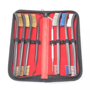Small Wire Brush Set Brass/ Stainless Steel/ Nylon Brushes For Cleaning Rust Rem - Picture 1 of 7