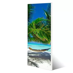 banjado Magnettafel 30x75cm Memoboard Metall Pinnwand Küche Strand magnetisch - Bild 1 von 8
